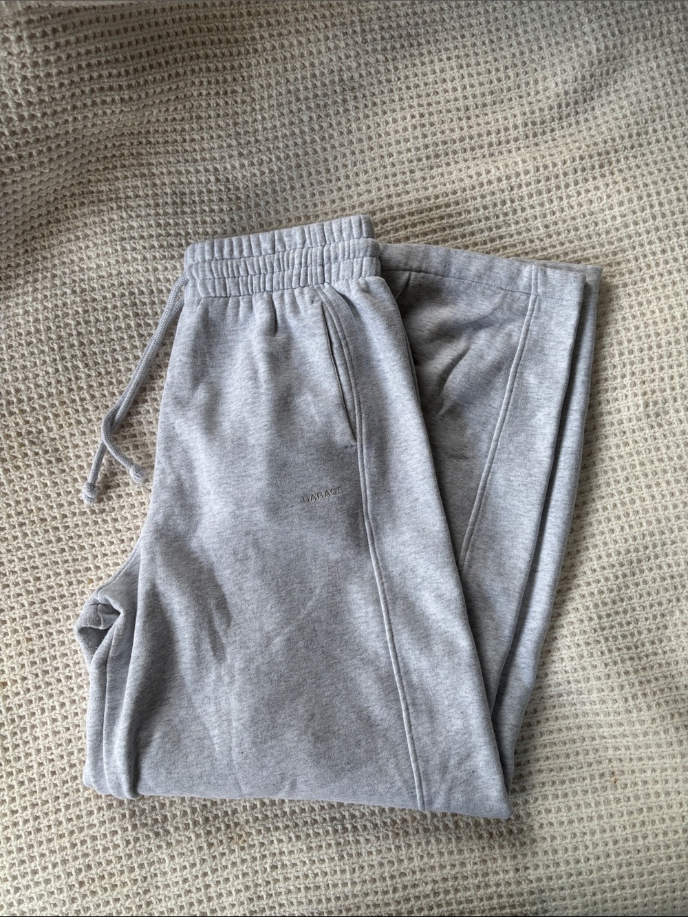 Garage Light Gray Women's Sweatpants with Drawstring Waist